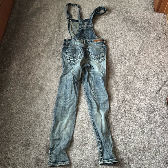 Dollhouse Distressed Denim Overalls SIZE 3 - Picture 4 of 7